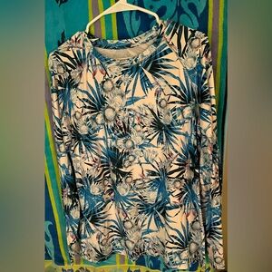 REEL legends, long sleeve tropical top size large.
